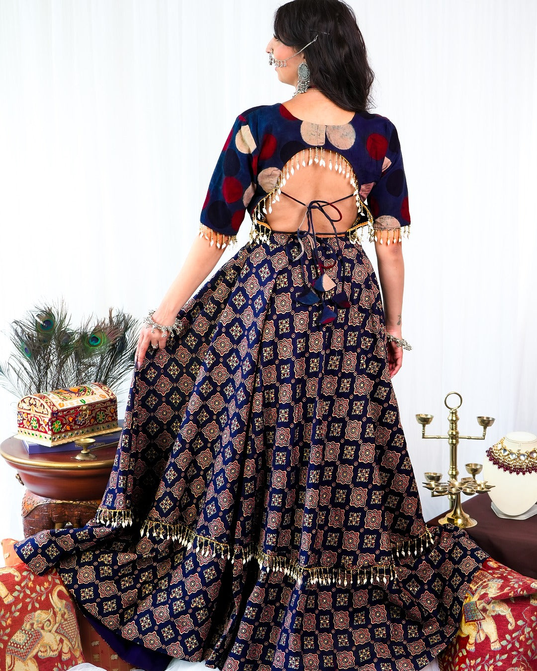 Blue Mandela Shell Border