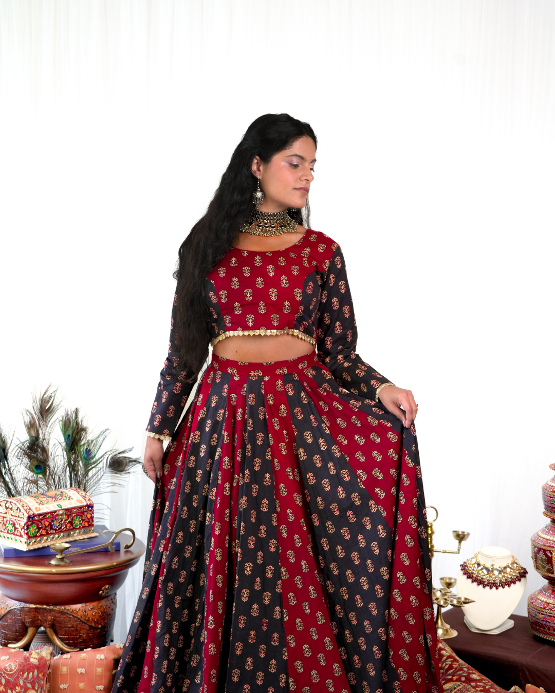 Black Kali Navratri Skirt