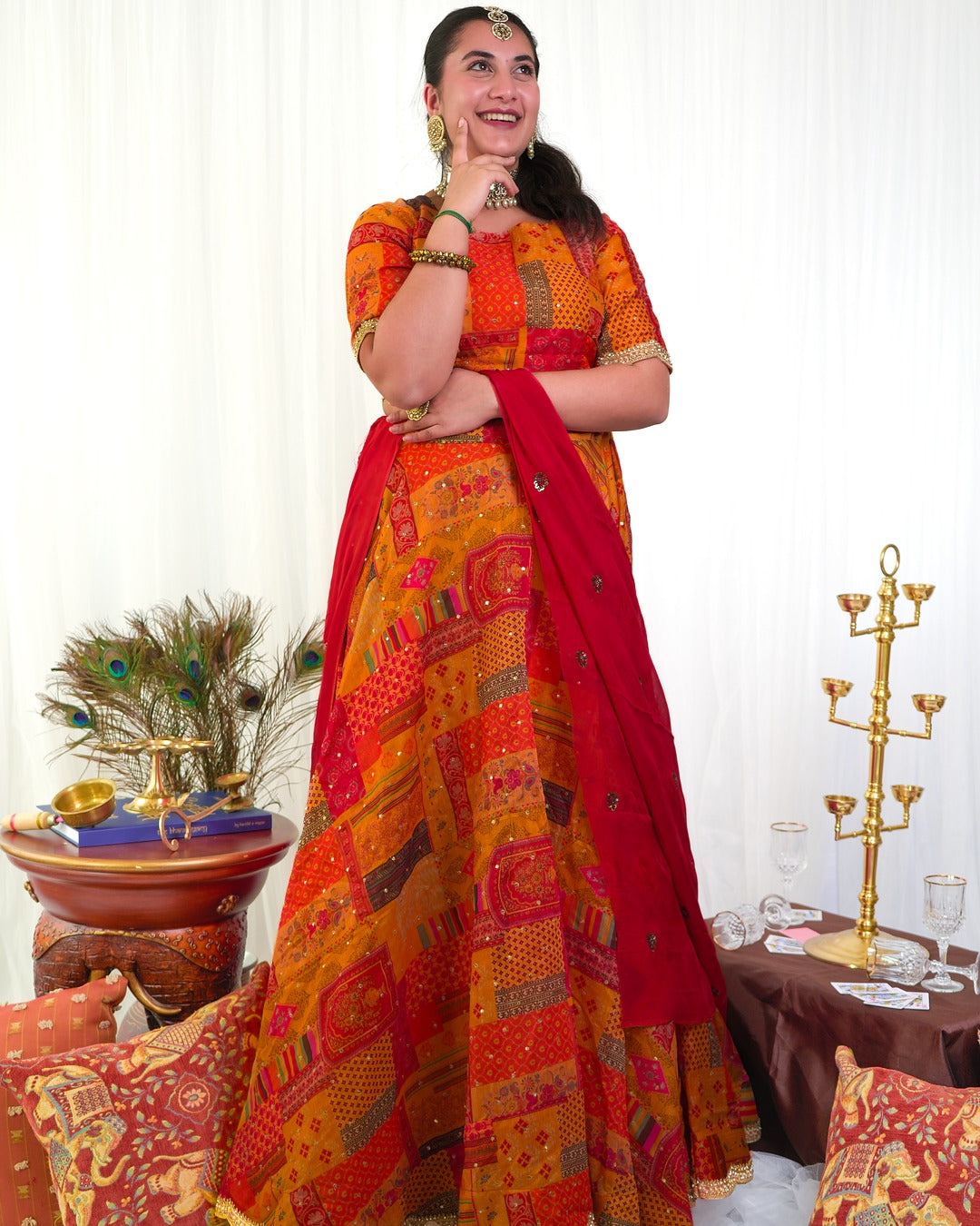 Orange Multi-colour Patchwork