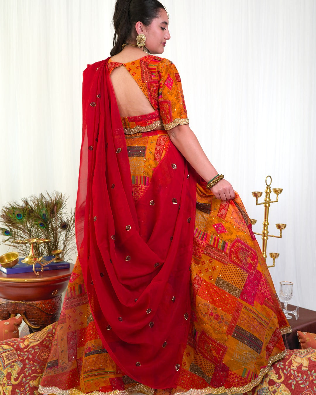 Orange Multi-colour Patchwork