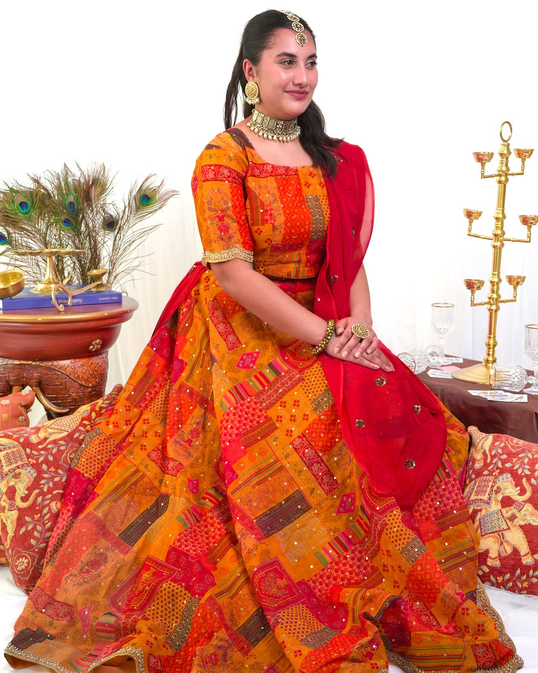 Orange Multi-colour Patchwork