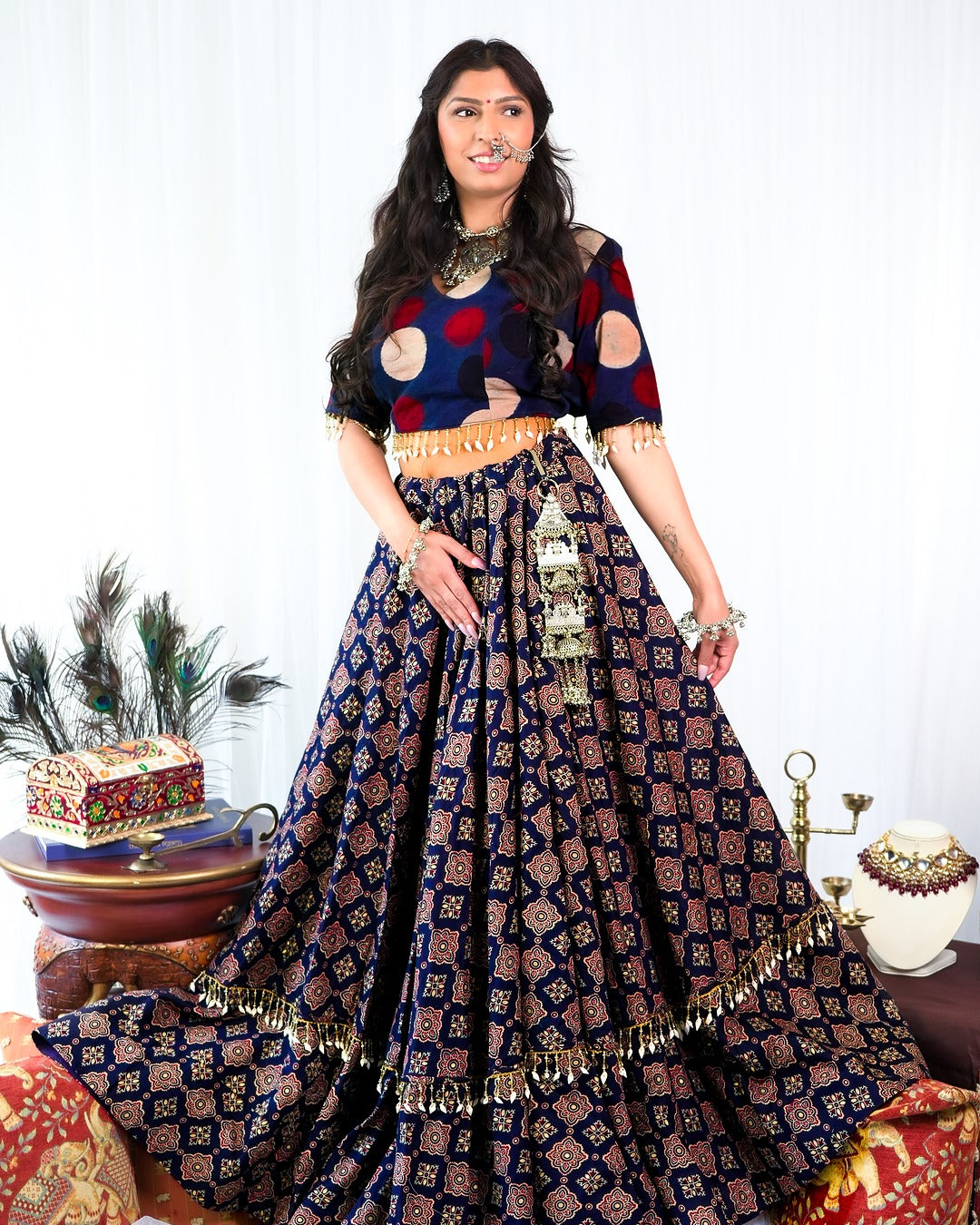 Blue Mandela Shell Border