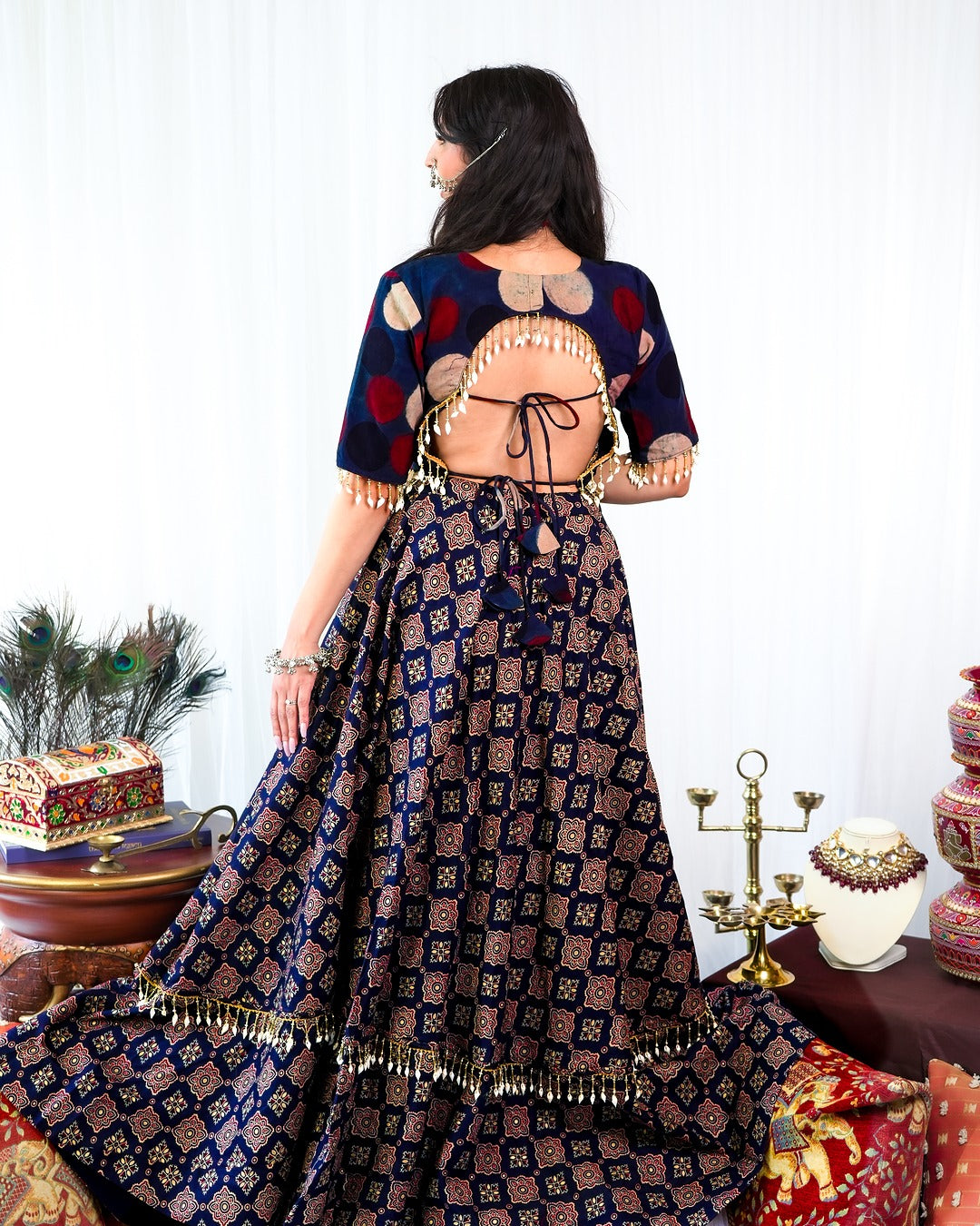 Blue Mandela Shell Border